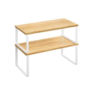 Songmics Lagerregal Nature-Weiss