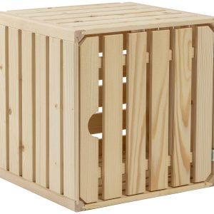 Holz Zollhaus Holzharasse A 35 x 35 cm, mit Tür schweizer Holz